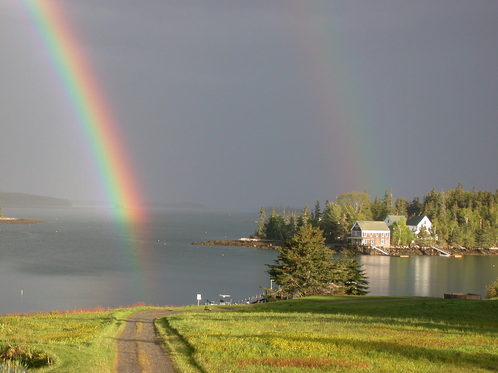 Double rainbow over Hog Island