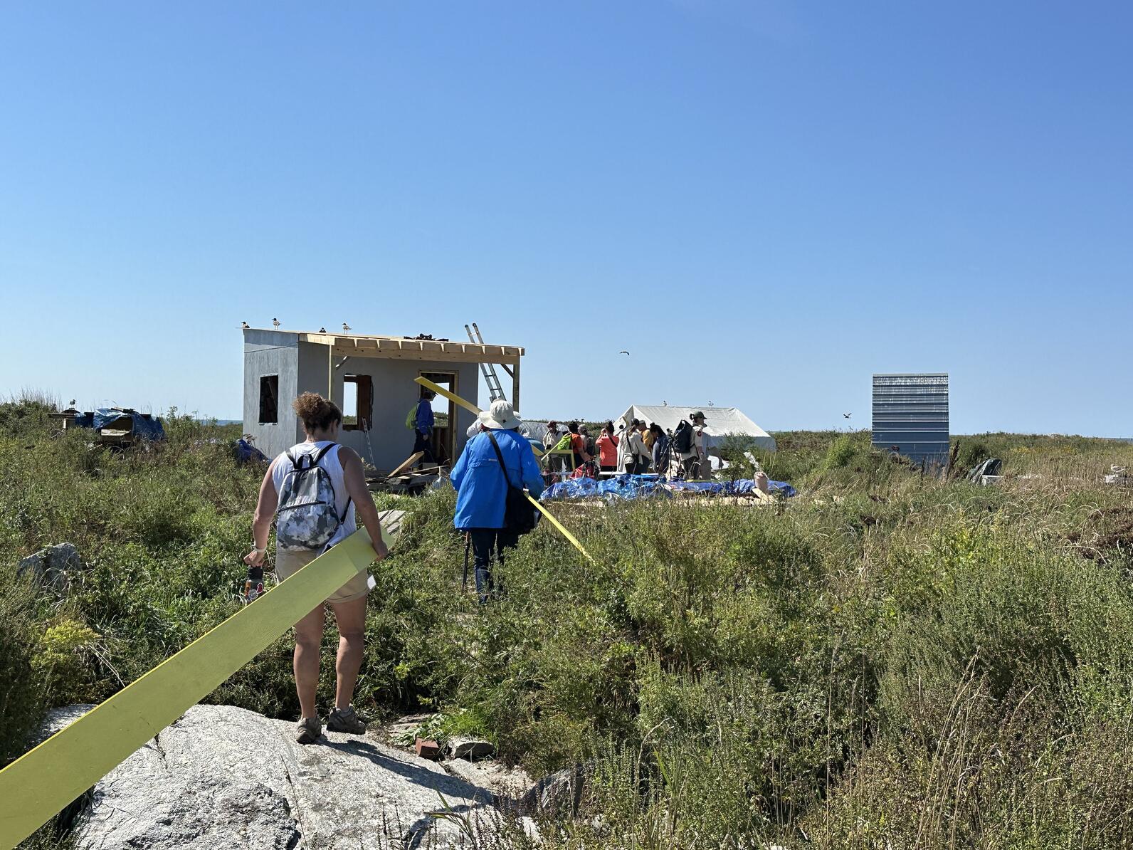 Campers on Eastern Egg Rock