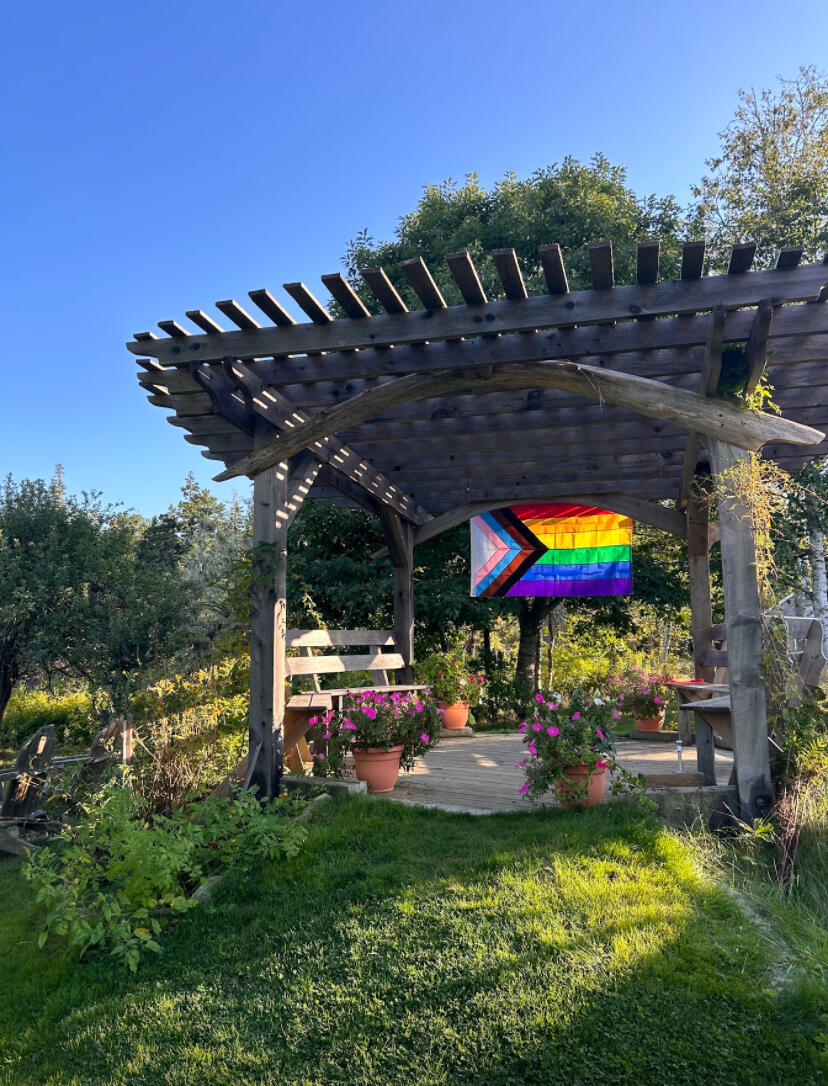 Pride Flag Flying on Hog Island