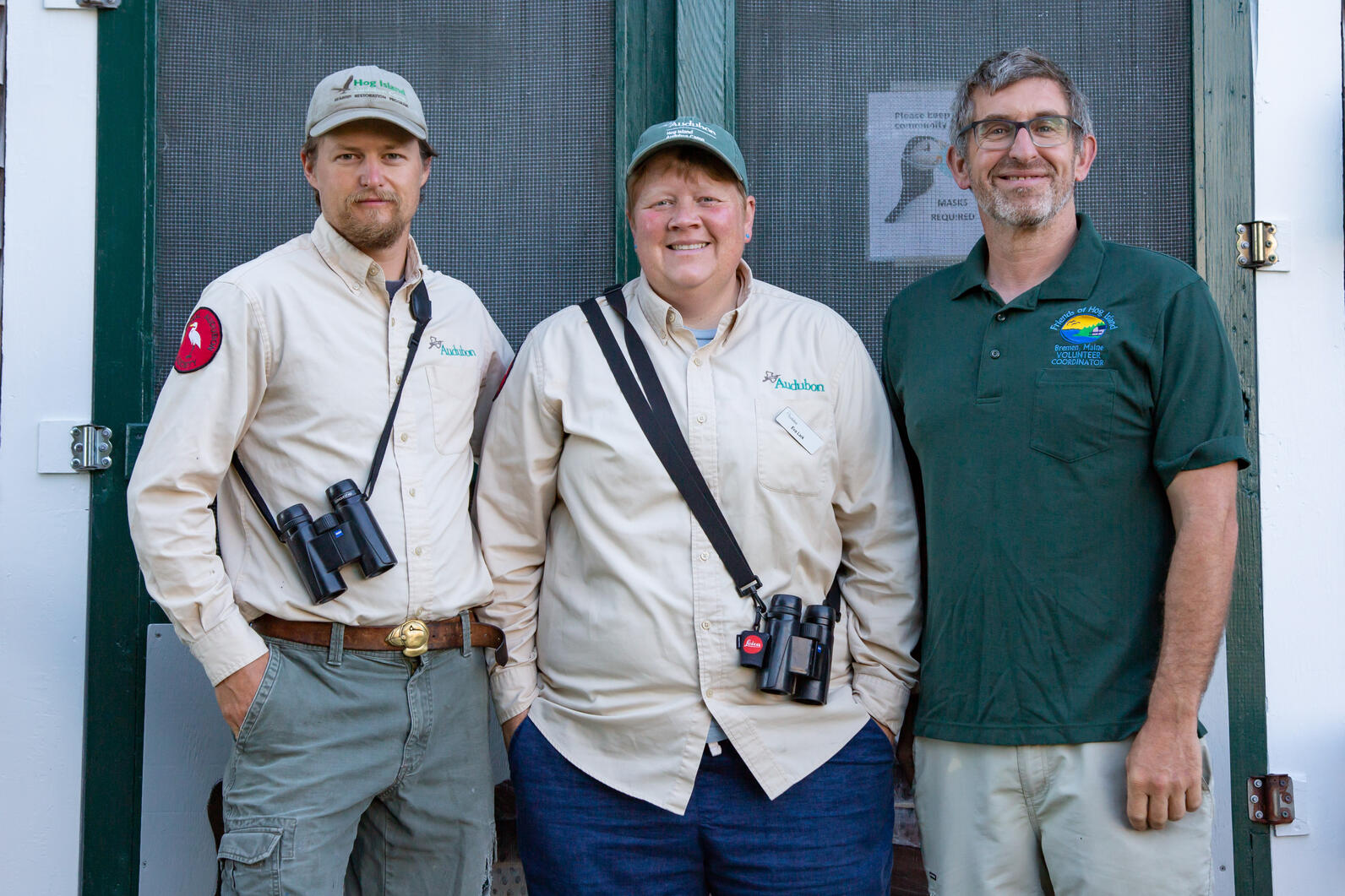 Hog Island Staff - Eric Snyder, Eva Lark, and Adam DiNuovo