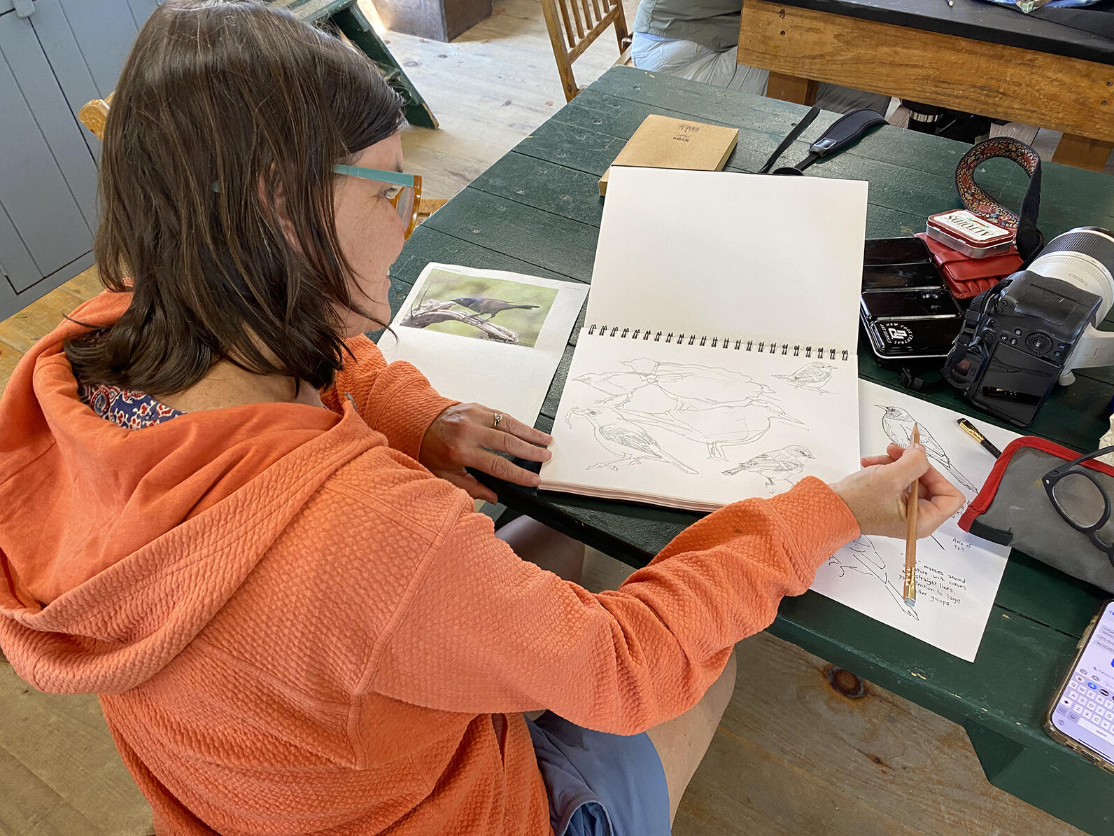 Artists of all mediums honed their craft during Arts and Birding. Artists of all mediums honed their craft during Arts and Birding.