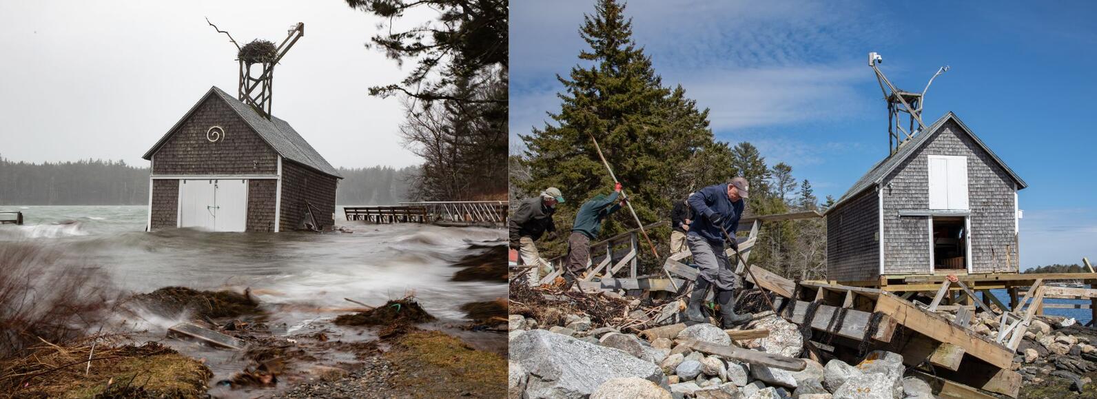 Hog Island Boat House Damage Comparisons