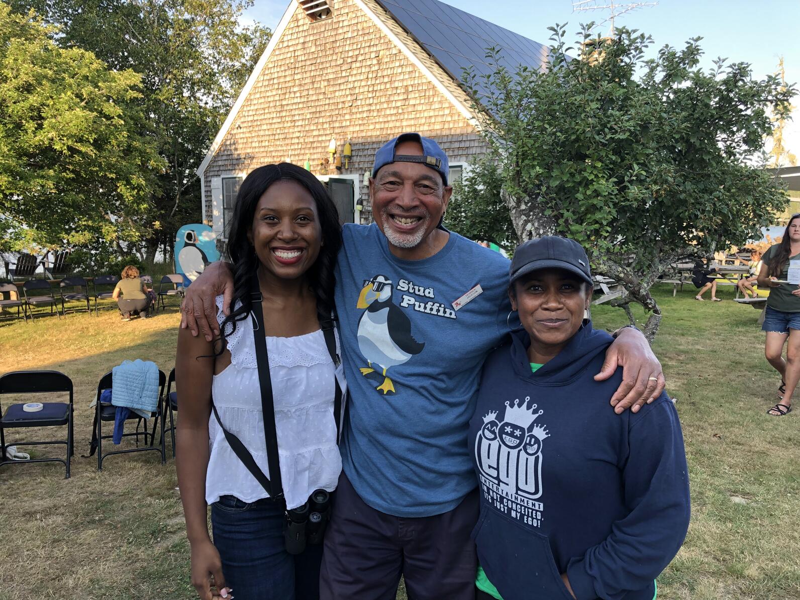 Derrick Jackson with recipients of his 2022 BIPOC Educator Scholarship - Akilah Lewis and Taryn Steen..